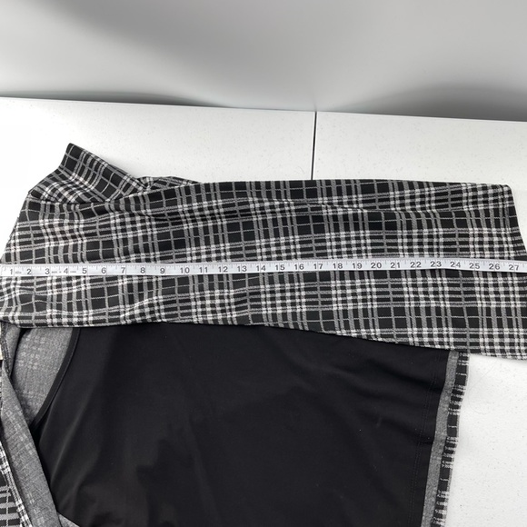JM Fleurette Layered Plaid Open Front Cardigan Blouse XL - Picture 6 of 10